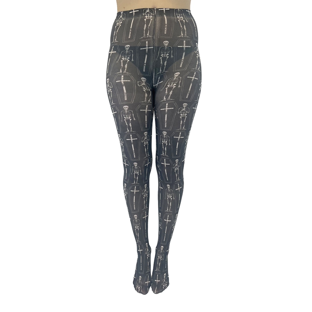 Pamela Mann - Coffin Skeletons Panty - Zwart